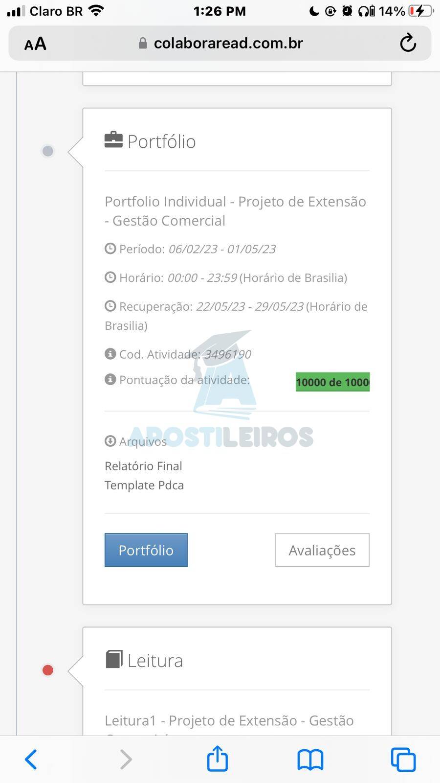 projeto de extensao nota maxima
