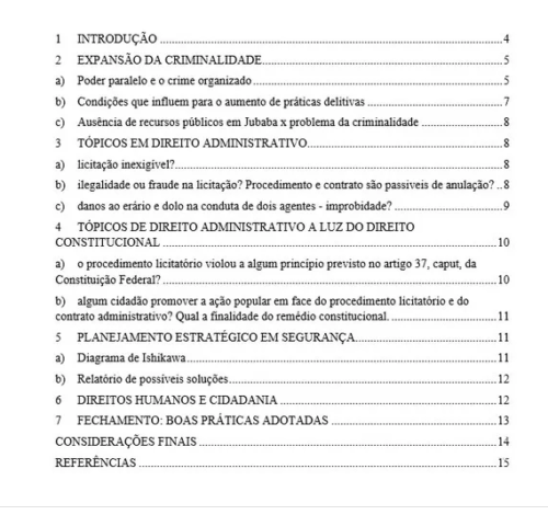 Portfólio Cidade Jubaba Caos Crise Segurança Pública