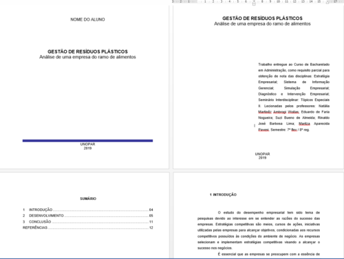 Portfólio Plástico Desafio Ambiental