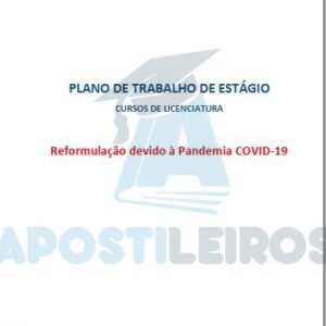 Plano de trabalho dos estágios dos cursos de licenciatura reformulação devido à pandemia covid-19 Estágio II anos inicias do ensino fundamental (Pedagogia)