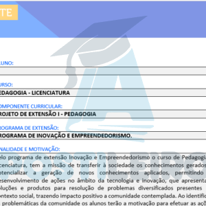 Portfólio Individual Projeto de extensão I Pedagogia