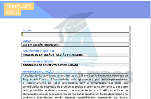 Projeto de Extensão I - Gestão Financeira