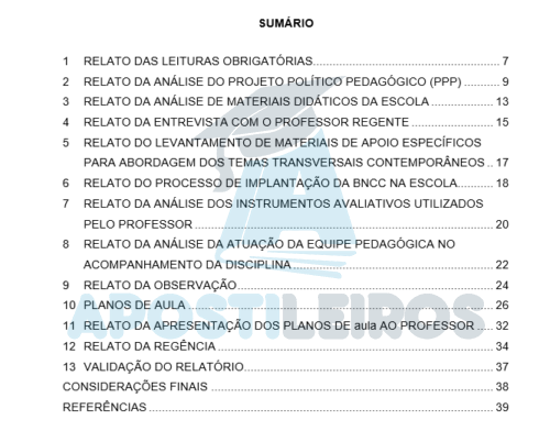 Plano de trabalho de estágio cursos de licenciatura 2023.1: Estágio II ensino fundamental – anos iniciais (Pedagogia)