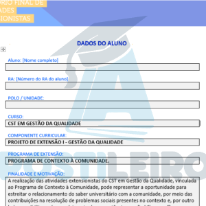 PROJETO DE EXTENSÃO I - GESTÃO DA QUALIDADE