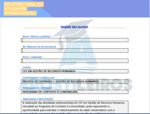 Projeto de Extensão I Gestão em Recursos Humanos