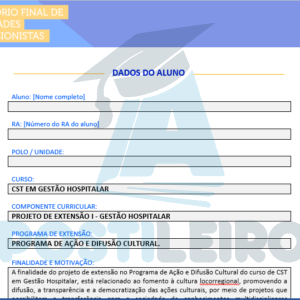 Projeto de Extensão I Gestão Hospitalar