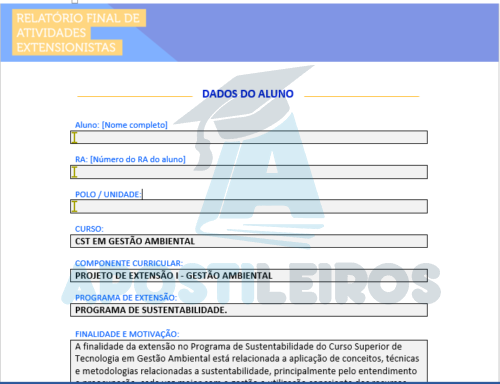 Projeto de Extensão I - Gestão Ambiental