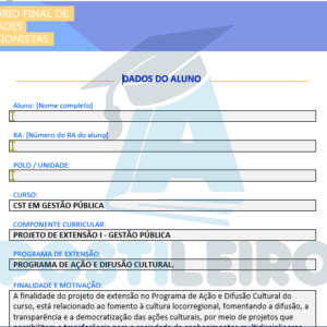 Projeto de Extensão I - Gestão Pública