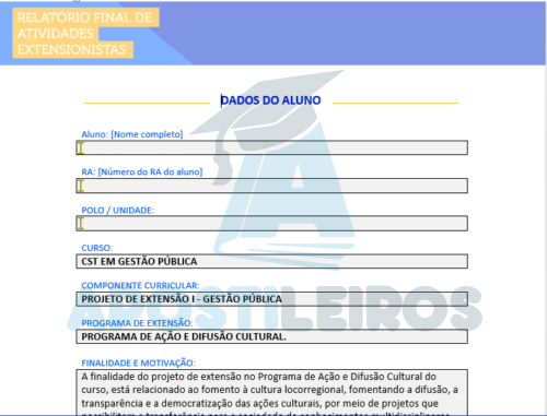 Projeto de Extensão I - Gestão Pública