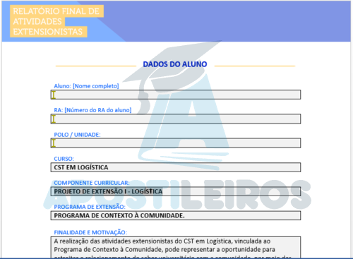 Projeto de Extensão I - Logística