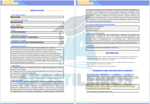 projeto de extensao II secretariado